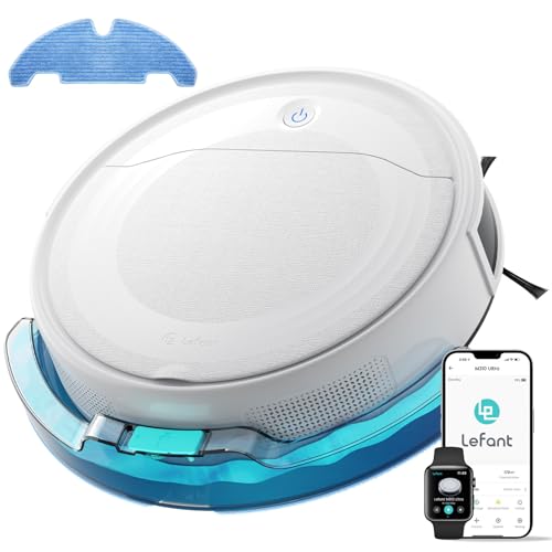 Lefant M310 Ultra Robot Vacuum and Mop, 6000Pa Suction-Slim Robotic Cleaner with ToF LiDAR Navigation, Accurate Obstacle Avoidance, WiFi/App/Alexa Control, 170min Runtime, for Pet Hair and H