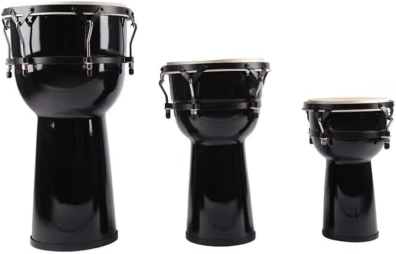 African Hand Drum Fiberglass Body Wooden Splicing Design 8 10 12 Inch Percussion Instrument for Rhythm Performance Studio Recording Acoustic Session Use
