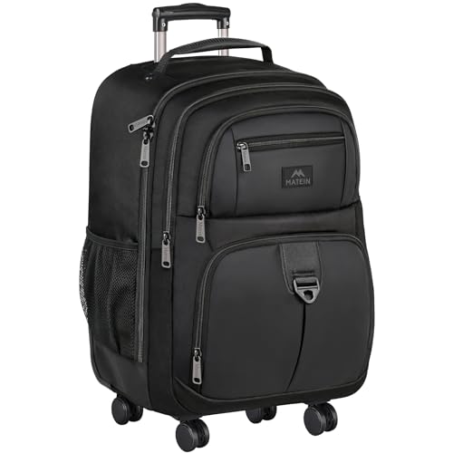 MATEIN 4-Wheel Spinner Rolling Backpack