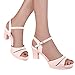 JYSwoshoe Sandals For Women Heels Dressy, Women's Chunky Heel Sandals Summer Open Toe Ankle Buckle Sandals Solid Color Fashion Platform Sandals Dress Cute