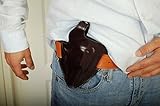 Cal38 Leather Belt OWB Holster for Ruger Security Six Service Six Speed Six (R.H) Black