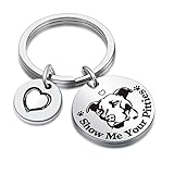 DZOSW Pitbull Lover Keychain for Dog Mom Dad Whisperer Gift Crazy Dog Lady Jewelry Pitbull Owner Jewelry Vet Keychain