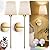 Battery Operated Wall Sconce Set of 2, Wireless Wall Sconces Set of Two, 10 Colors Wall Sconces Battery Operated, 5200mAh Dimmable Bulbs and Remote, for Bedroom, with Bonus Bulb (24 inch - Gold)