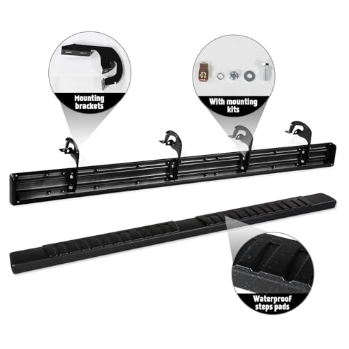 Estribos laterales para Ford F150 2009-2014 aluminio negro miniatura 2