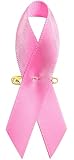 Curvier 200PCS Pink Ribbons Breast Cancer Awareness Satin Lapel Pins for Charity Event Survivor Campaign Welfare Party Supplie