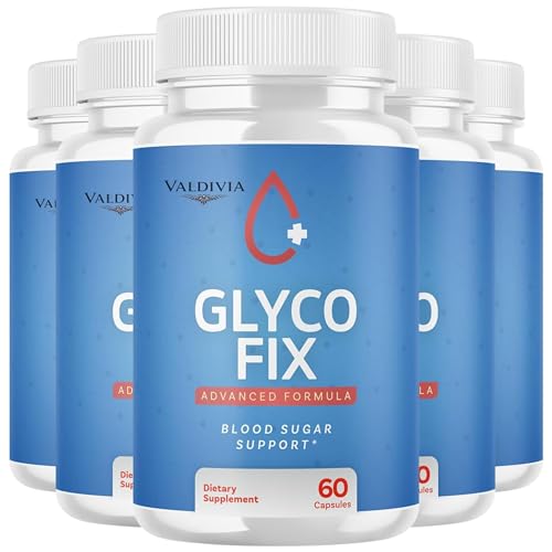 (5 Pack) Glyco Fix Capsules - GlycoFix Advanced Supplement All Natural Formula to Maintain Healthy Levels Maximum Strength Daily Formula Gyco Fix Capsules Reviews - 300 Capsules for 5 Months