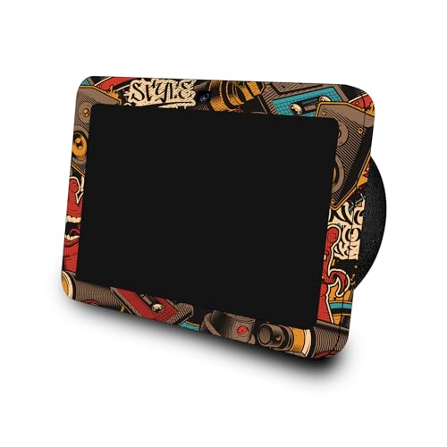 Image of Skin Compatible with Amazon Echo Show 8 (3rd Gen, 2023) - Orange Hip Hop - Premium 3M Vinyl Protective Wrap Decal Cover - Easy to Apply | Crafted in The USA by MightySkins