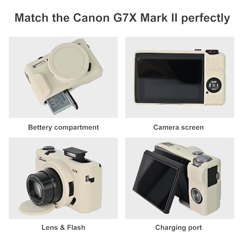 Funda de silicona para cámara G7X Mark II color beige miniatura 4