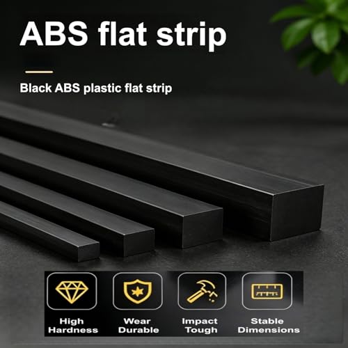 Plástico ABS barras planas de 500x80x30mm bloque rectangular negro para prototipado 4