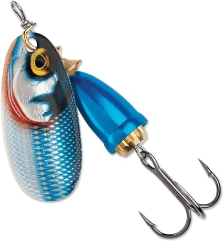 Blue Fox Classic Vibrax Inline Spinner Lure for Trout Bass Walleye and Salmon Premium Fishing Spinner Blade Size 2 Gilded Blue Steel