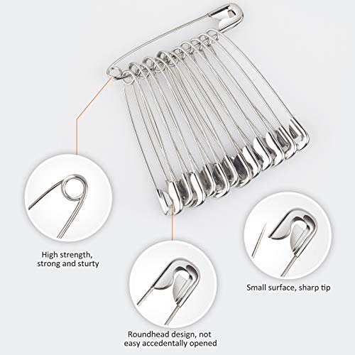 image for Hongyitime 550 Pack Safety Pins for Sewing Craft Cloth,Safety Pins Ass