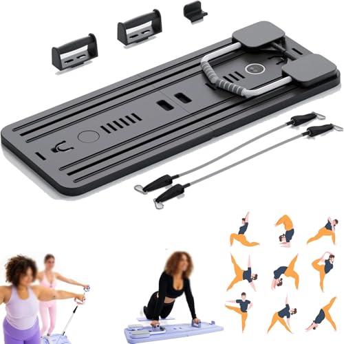 Tabla de pilates con rodillos y sistema deslizable para tonificación muscular en casa