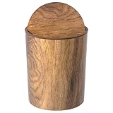 HoveeLuty Cubo de Basura Retro, pequeño, con diseño de Madera y Tapa abatible,...