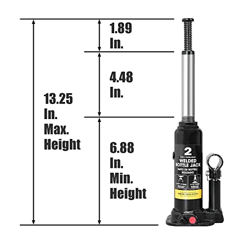 Torin 2 Ton Bottle Jack Dimensions