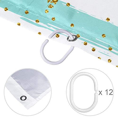 Rideau de douche à rayures imperméable avec crochets robustes