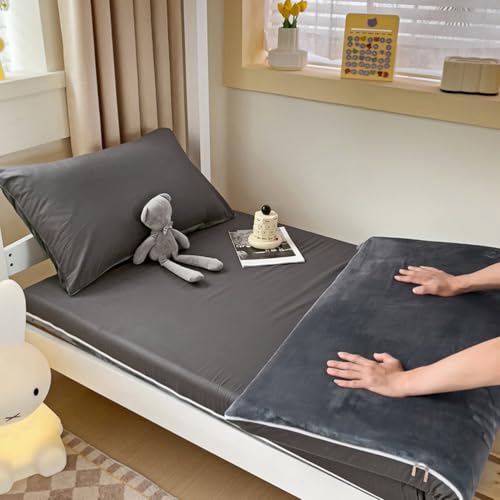 ksxnkhk Greya, 180 x 200 cm, Funda de colchón de futón de algodón tamaño Queen King, Protector con Cremallera, Funda Completa, cómoda Cama Japonesa para Dormitorio.