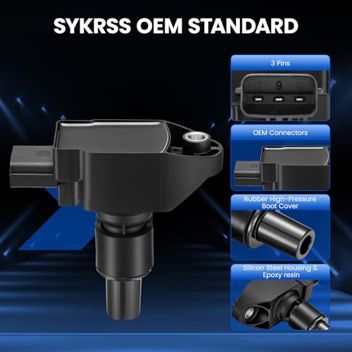 Image of 4-Pack Ignition Coil UF501 Compatible with Mazda RX-8 1.3L R2 2004-2011 Replacement for UF-501 C1459 5c1450 N3h1-18-100 N3H118100 5C1450 GN10508