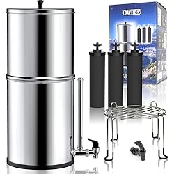 Mejor Purificador De Agua Para Casa BAYTIZ | Filtro de Agua por Gravedad 8.5 L - Purificador de Agua - Dispensador de Agua Potable - Filtros de Carbon Activado Compatibles Berkey Water Filter Purificadores Supervivencia Viaje Tapp Grifo