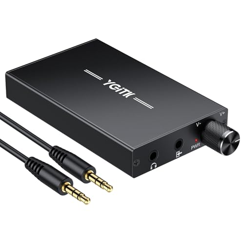 YGiTK HiFi Kopfhörerverstärker 16-300Ω, Tragbarer Kopfhörerverstärker mit 3,5-mm-Klinke und Gain-Schalter, Type-C Schnittstelle, für MP3, MP4, Handys und Computer