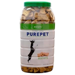 PUREPET Dog Biscuit Treats 100% Vegetable Flavour for All Life Stages 800Gm Pack