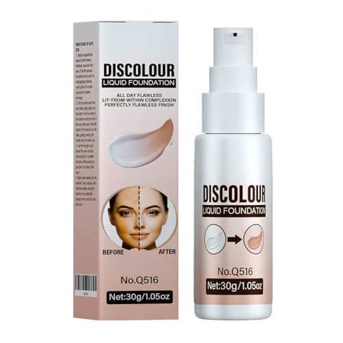 KOAHDE Base De Maquillaje Que Cambia De Color,Corrector Nude Para Todo Tipo De Pieles,Colour Changing Mature Skin Foundation para Todo Tipo de Pieles,Base Tono Piel Cálida Que Cambia