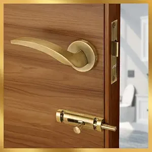 LAPO Full Brass Mortise Door Lock Handles Set for Bathroom, Handles Lock for Balcony and Storeroom, Weatherproof Door Lock with Brass Baby Latch | Antique Finish | 3 Years Warranty Ro-115