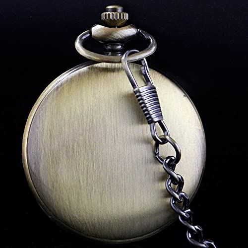 Image of Tiong Smooth Pocket Watch,Personalized Pocket Watch,Customized Watches for Men,Engraved Pocket Watches for Father's Day with Chain