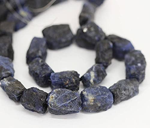 Perles sodalite bleue brute de 18 pouces pour création de bijoux