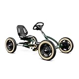 BERG Buddy Retro Grün Pedal GoKart | Kinderfahrzeug, Tretfahrzeug mit hohem Sicherheitstandard, Luftreifen und Freilauf, Kinderspielzeug geeignet für Kinder im Alter von 3-8 Jahren