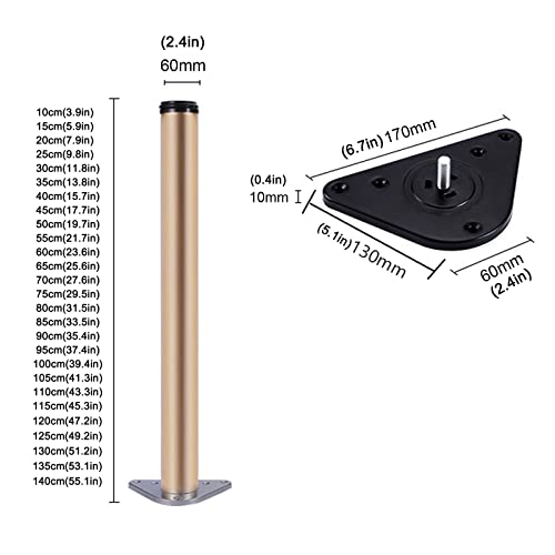 Pied de support réglable en aluminium pour table basse et bar