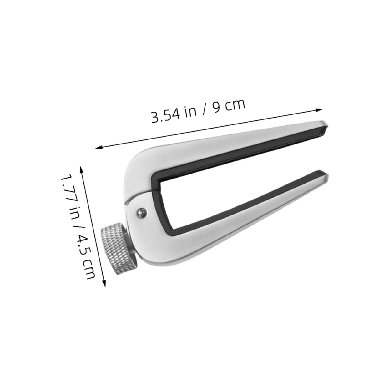 OFFSCH 12 String Adjustable Guitar Capo for Acoustic Classical Electric Guitars and Bass Seamless Pitch Tool for String Instruments User Friendly Design Silver