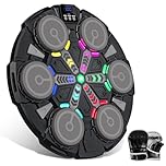 Machine de Boxe Musicale, 2025 Nouvelle Boxe Mural Musique avec Gants de Boxe, Connexion Bluetooth, Lumières LED Colorées, Réglage à 5 Vitesses, Plusieurs Modes d'Entraînement, Comptage Automatique