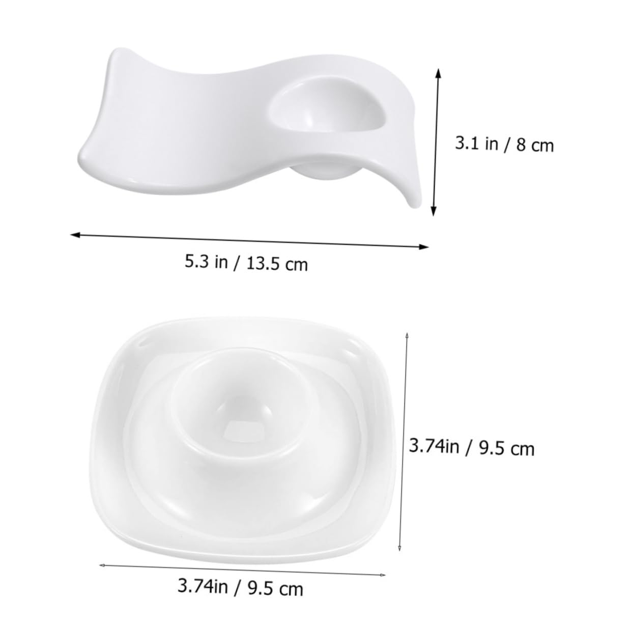 Garneck 2pcs Ceramic Egg Cup Breakfast Egg Cup Hard Egg Brunch Egg Cup Egg Serving Holders Cup for Egg Boiled Eggs Holder Egg Stand Duck Egg Cup Boiled Egg Cup Holders Ceramics White