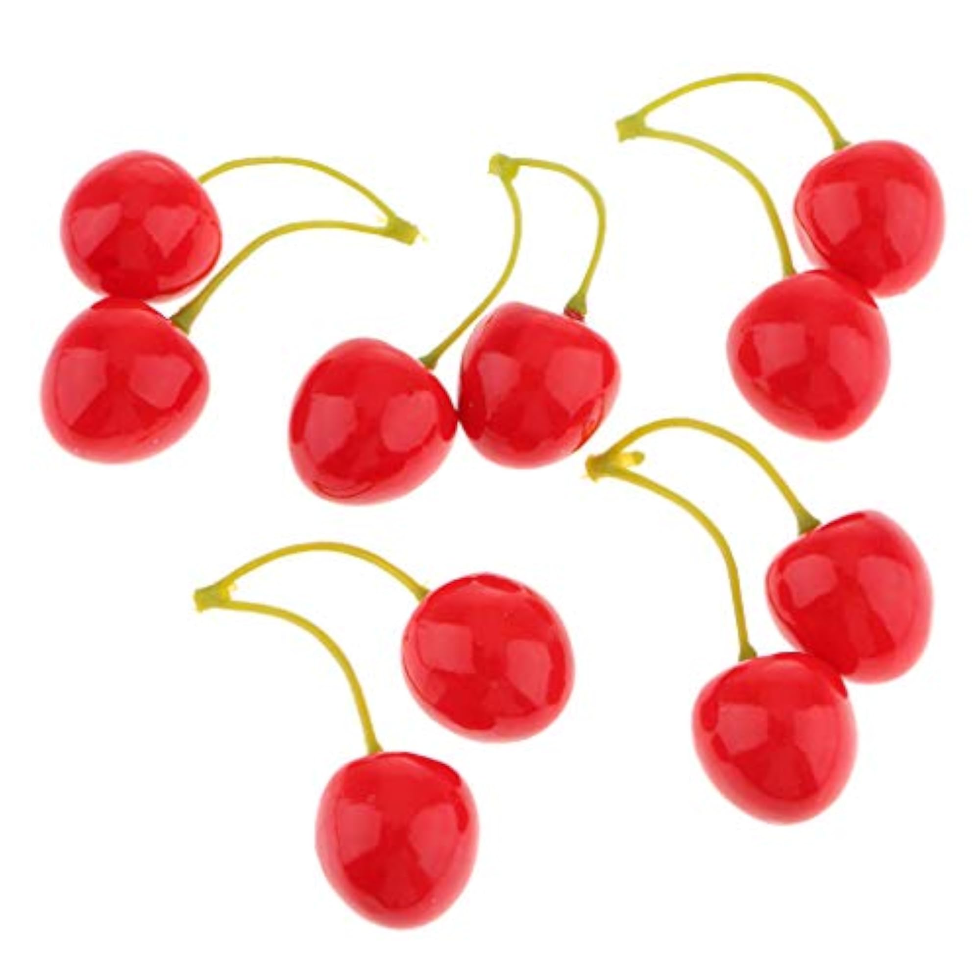 Artificial Fake Fruit Decorative Vivid Fruit Home Table Decor Cherry Red