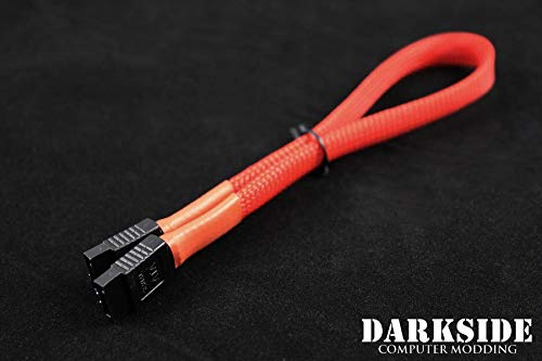 Cable de Datos SATA 3.0 30 cm con Pestillo Rojo UV miniatura 3