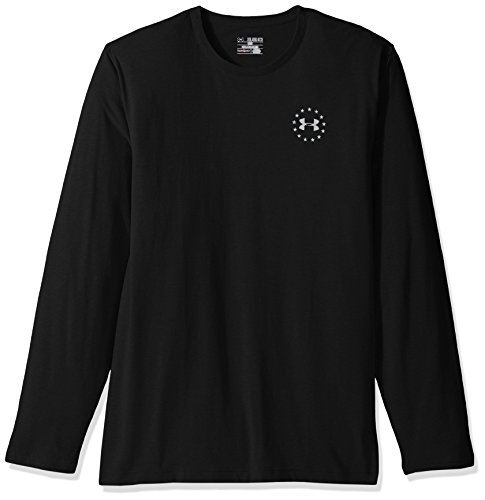 Under Armour Men's Freedom Flag Long Sleeve T-Shirt,Black (001)/White, Large