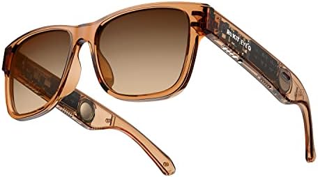 ROKIT EYE Q Smart Glasses Polarized Lenses, Open Ear Bluetooth Sunglasses, Built-in Mic & Speakers, Voice Assistant Compatible, IPX4 Sweatproof for Outdoor Sports, Men & Women Audio Sunglasses