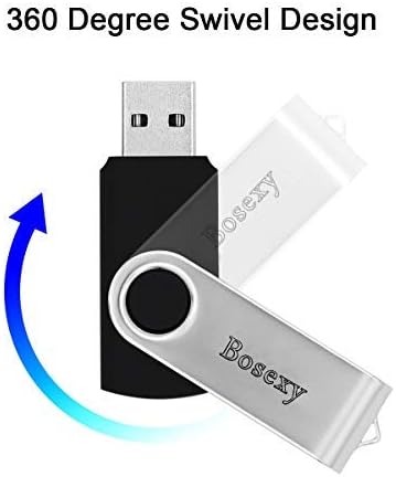 10 Pack USB Flash Drives USB 2.0 Memory Stick Rotating Thumb Drive (32GB, Black)