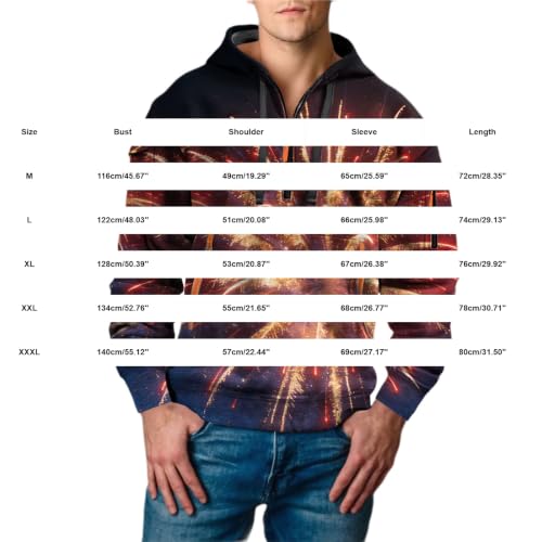 Sudadera con capucha para hombre con estampado rosa talla M cómoda 4