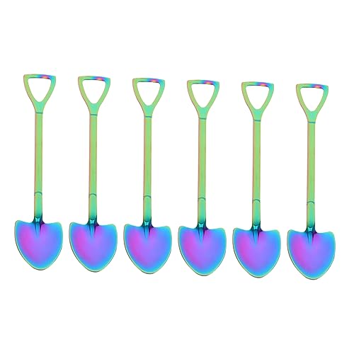 ULTECHNOVO 6 Piezas Cuchara de pala chaquetas cuchara de helado reutilizable cucharón cucharada de helado fruta pequeño cucharas de helado cucharas de postres acero inoxidable