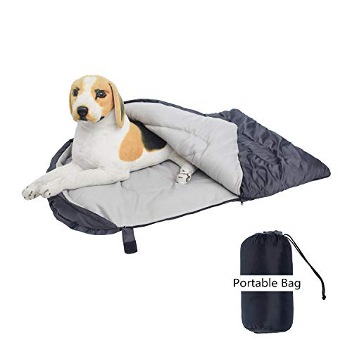 Cheerhunting Dog Sleeping Bag Waterproof Travel Large Portable Dog Bed with Storage Bag for Indoor Outdoor Warm Camping Hiking Backpacking