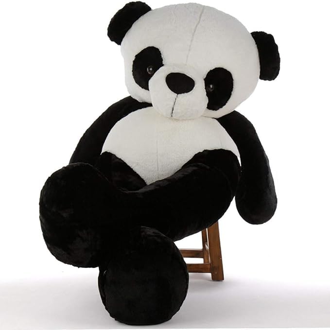 Image of JAI SHREE Soft Plush Teddy Bear for Kids & Girls | Cute Hugable Stuffed Toy with Bow for Birthday, Anniversary & Valentine's Dayt (Panda Black White, 5 Feet)