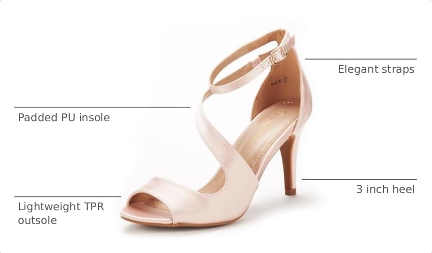 Image of DREAM PAIRS Women's Open Toe Stiletto Elegant Sandals