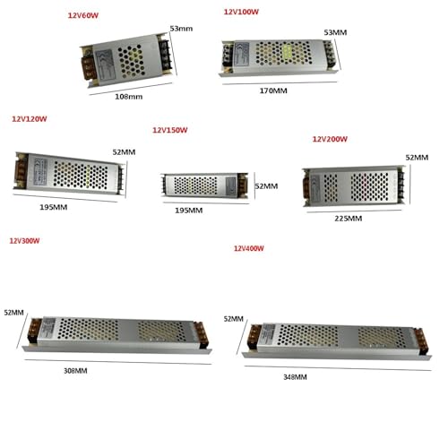 Alimentation DC 12V 200W mince pour bande LED transformateur compact