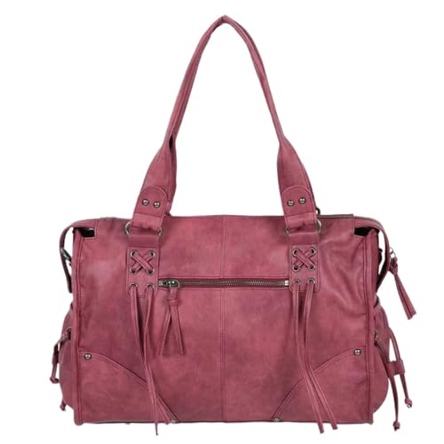 Bolso Tote Grande de Cuero con Tachuelas Mujer miniatura 1