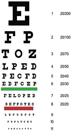 Snellen Eye Chart Notebook: Eye Chart Journal Blank Lined Ruled For Writing 6x9 120 Pages