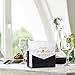 Richboom Acrylic Mail Holder, Envelope Holder for Desk Countertop Letter Holder for Home Office School (1 Section Black)