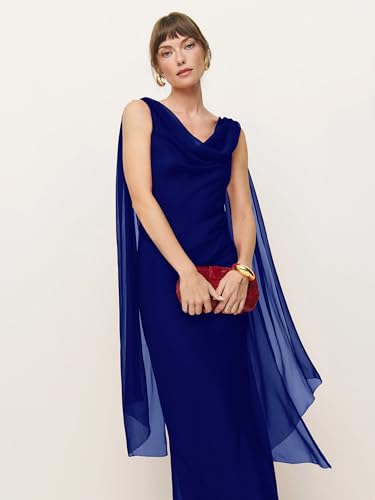 Image of Parthea Women's Summer Formal Wedding Guest Dresses Sleeveless Backless Long Elegant Evening Party Maxi Bodycon Dress