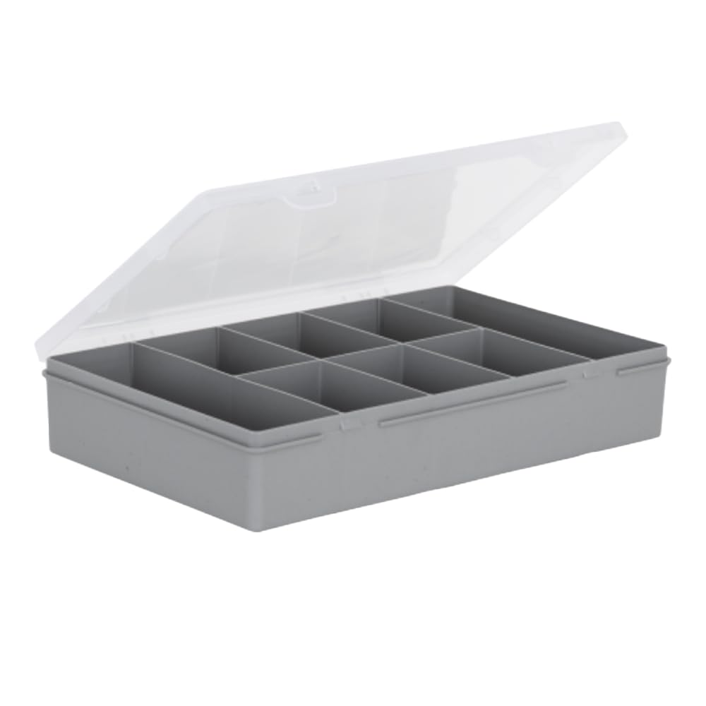 Wham Organiser Box 29cm Upcycled Soft Grey/Clear