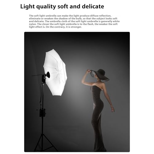 Image of 37inch Studio Photography Umbrella Photo Photography Photo Video Soft Light White Reflector Foldable Lighting Equipment